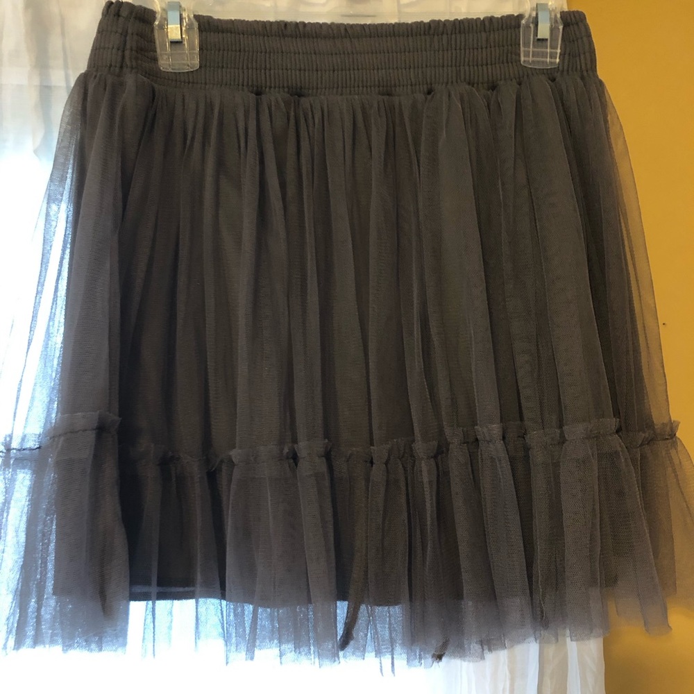 Gray Tulle Skirt